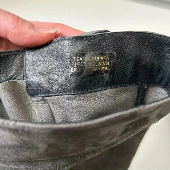 Grey Suede Boots Mid Calf Block Heel Slouch Boot Boho Size EU 38 NEW IN BOX - Picture 10 of 16